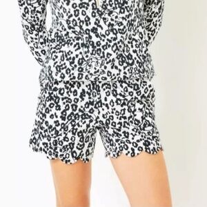 NWT Lilly Pulitzer Leva Knit Short in Coconut Let’s Pawty Size XL